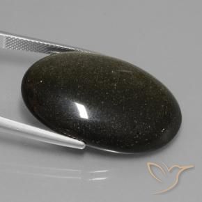 9,17 ctw natürlicher Mehrfarbig Obsidian, Oval, Lichtundurchlässig
