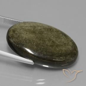 9,17 ctw natürlicher Mehrfarbig Obsidian, Oval, Lichtundurchlässig