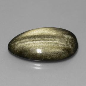 9,17 ctw natürlicher Padparadscha Obsidian, Birnenform, Lichtundurchlässig