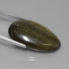 9,17 ctw natürlicher Padparadscha Obsidian, Birnenform, Lichtundurchlässig