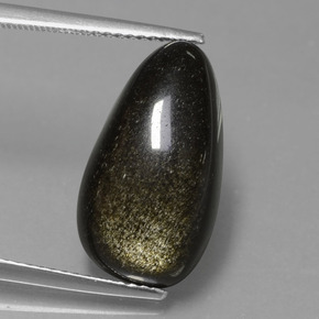 9,17 ctw natürlicher gold-schimmernd Obsidian, Ausgefallene Form, Lichtundurchlässig