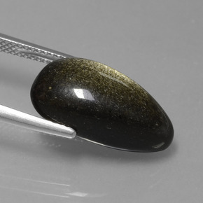 9,17 ctw natürlicher gold-schimmernd Obsidian, Ausgefallene Form, Lichtundurchlässig