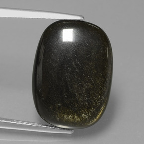 9,17 ctw natürlicher gold-schimmernd Obsidian, Kissenschliff, Lichtundurchlässig