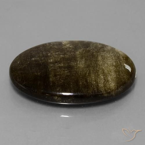 9,17 ctw natürlicher braun-schwarz Obsidian, Oval, Lichtundurchlässig