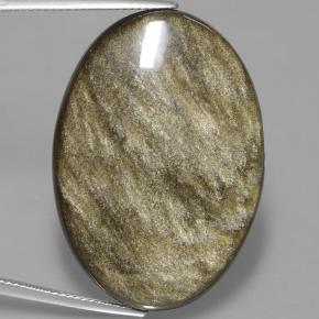 38,13 ctw natürlicher schwarzer Obsidian, Oval Schliff, Lichtundurchlässig