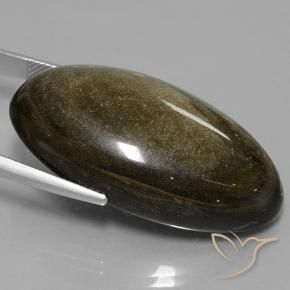 9,17 ctw natürlicher Mehrfarbig Obsidian, Oval, Lichtundurchlässig