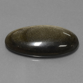 22,94 ctw natürlicher Gold Obsidian, Oval Schliff, Lichtundurchlässig