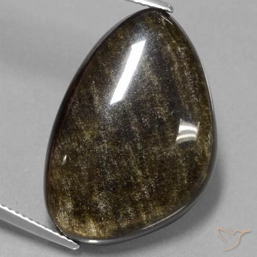 24.42ct Natürlicher braun-schwarz Obsidian, Fantasie, Lichtundurchlässig
