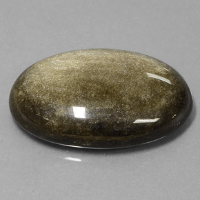 9,17 ctw natürlicher gold-schimmernd Obsidian, Oval Schliff, Lichtundurchlässig