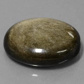 28,57 ctw natürlicher goldener Obsidian, Oval Schliff, Lichtundurchlässig