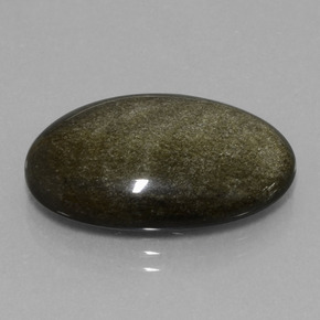15,30 ctw natürlicher Gold Obsidian, Oval Schliff, Lichtundurchlässig