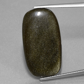 12,89 ctw natürlicher Gold Obsidian, Kissenschliff, Lichtundurchlässig