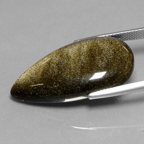 20,94 ctw natürlicher Gold Obsidian, Birnenform, Lichtundurchlässig