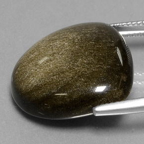 17,56 ctw natürlicher goldener Obsidian, Fantasieschliff, Lichtundurchlässig