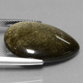 9,17 ctw natürlicher gold-schimmernd Obsidian, Birnenform, Lichtundurchlässig