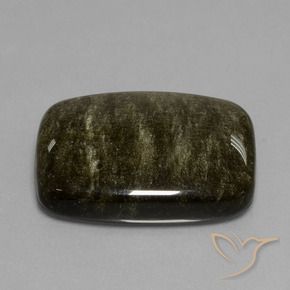 9,17 ctw natürlicher Schwarzbraun Obsidian, Kissen, Lichtundurchlässig