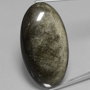 9,17 ctw natürlicher gold-schimmernd Obsidian, Oval Schliff, Lichtundurchlässig