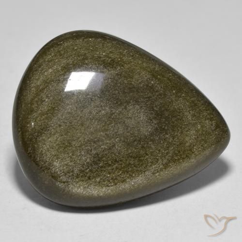 25.90ct Natürlicher Mehrfarbig Obsidian, Birnenform, Lichtundurchlässig