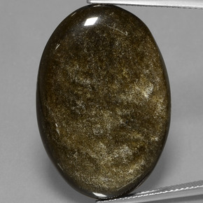 26,69 ctw natürlicher Gold Obsidian, Oval Schliff, Lichtundurchlässig