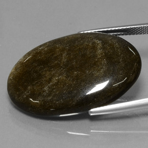 26,69 ctw natürlicher Gold Obsidian, Oval Schliff, Lichtundurchlässig