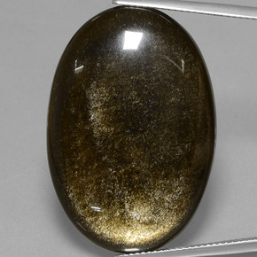 37,13 ctw natürlicher Gold Obsidian, Oval Schliff, Lichtundurchlässig