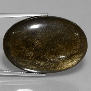 37,13 ctw natürlicher Gold Obsidian, Oval Schliff, Lichtundurchlässig