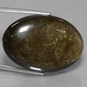 37,84 ctw natürlicher goldener Obsidian, Oval Schliff, Lichtundurchlässig