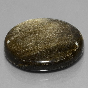 38,01 ctw natürlicher schwarzer Obsidian, Rundschliff, Lichtundurchlässig