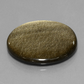 28,16 ctw natürlicher Gold Obsidian, Rundschliff, Lichtundurchlässig