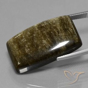 9,17 ctw natürlicher braun-schwarz Obsidian, Kissen, Lichtundurchlässig