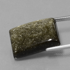 9,17 ctw natürlicher gold-schimmernd Obsidian, Baguette, Lichtundurchlässig