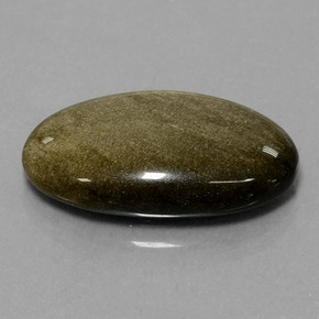 12,58 ctw natürlicher Gold Obsidian, Oval Schliff, Lichtundurchlässig