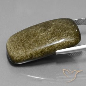 9,17 ctw natürlicher Schwarz mit Goldglanz Obsidian, Kissen, Lichtundurchlässig
