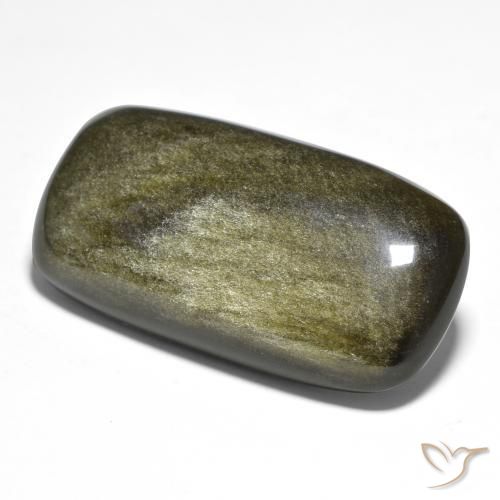 44.74ct Natürlicher Mehrfarbig Obsidian, Kissen, Lichtundurchlässig