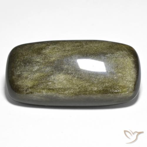 9,17 ctw natürlicher Mehrfarbig Obsidian, Kissen, Lichtundurchlässig