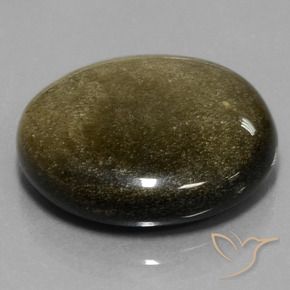26,81 ctw natürlicher goldener Obsidian, Rundschliff, Lichtundurchlässig