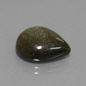 4,64 ctw natürlicher Gold Obsidian, Birnenform, Lichtundurchlässig