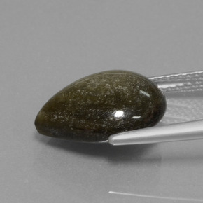 4,64 ctw natürlicher Gold Obsidian, Birnenform, Lichtundurchlässig