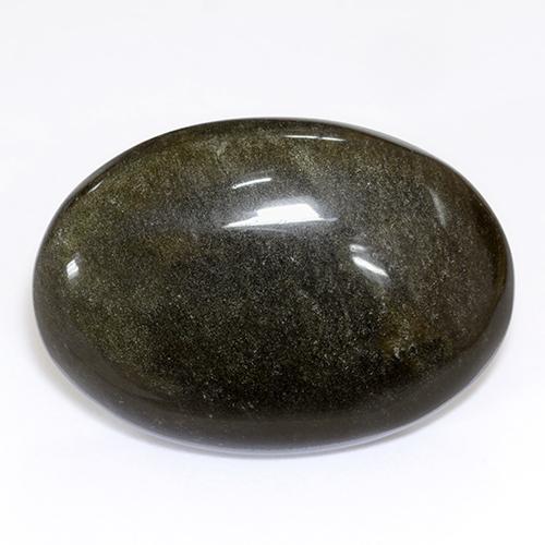 26,80 ctw natürlicher schwarzer Obsidian, Oval Schliff, Lichtundurchlässig