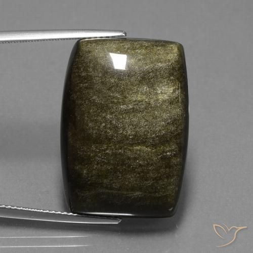 33.08ct Natürlicher Schwarzbraun Obsidian, Fantasie, Lichtundurchlässig