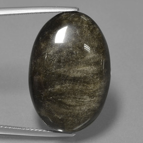 26,10 ctw natürlicher schwarzer Obsidian, Oval Schliff, Lichtundurchlässig