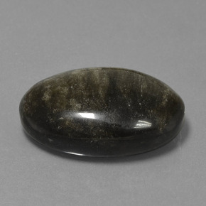 26,10 ctw natürlicher schwarzer Obsidian, Oval Schliff, Lichtundurchlässig