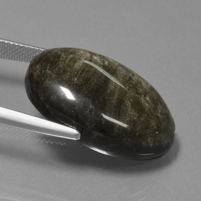 26,10 ctw natürlicher schwarzer Obsidian, Oval Schliff, Lichtundurchlässig
