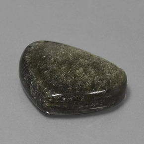19,03 ctw natürlicher schwarzer Obsidian, Fantasieschliff, Lichtundurchlässig