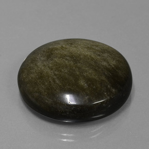 47,21 ctw natürlicher schwarzer Obsidian, Rundschliff, Lichtundurchlässig