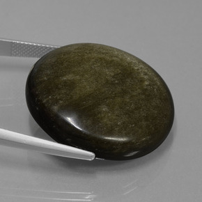 47,21 ctw natürlicher schwarzer Obsidian, Rundschliff, Lichtundurchlässig
