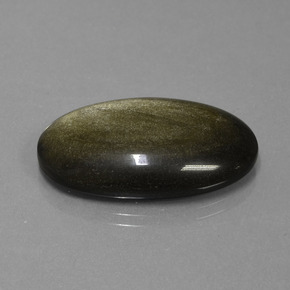 20,82 ctw natürlicher Gold Obsidian, Oval Schliff, Lichtundurchlässig