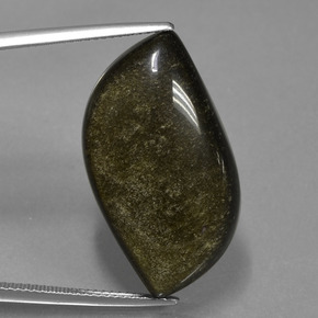 25,29 ctw natürlicher schwarzer Obsidian, Fantasieschliff, Lichtundurchlässig