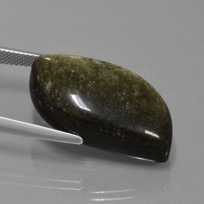 25,29 ctw natürlicher schwarzer Obsidian, Fantasieschliff, Lichtundurchlässig