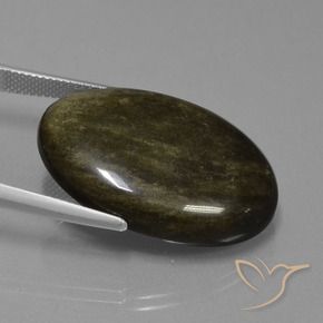 9,17 ctw natürlicher Schwarzbraun Obsidian, Oval, Lichtundurchlässig